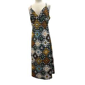Lisa Says Gah Slip Maxi Dress Women 3XL Multicolor Excellent Sun Shell Print